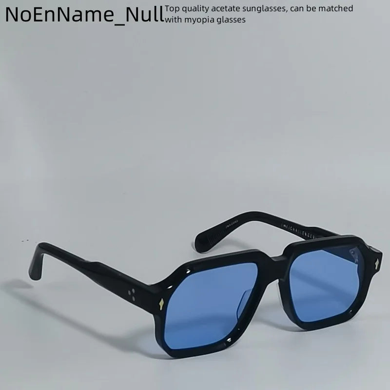 2025 Acetic acid Handmade CHALLENGERI large Square sunglasses Classic retro outdoor men's designer brand style UV400 glasses