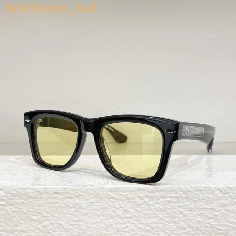 Aspace Odyssey Square crude acetic acid UV400 handmade Japanese men's classic retro designer brand outdoor high quality glasses