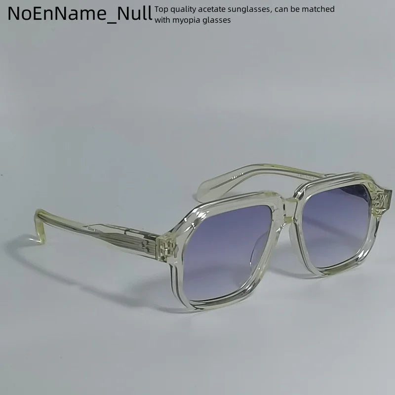 2025 Acetic acid Handmade CHALLENGERI large Square sunglasses Classic retro outdoor men's designer brand style UV400 glasses