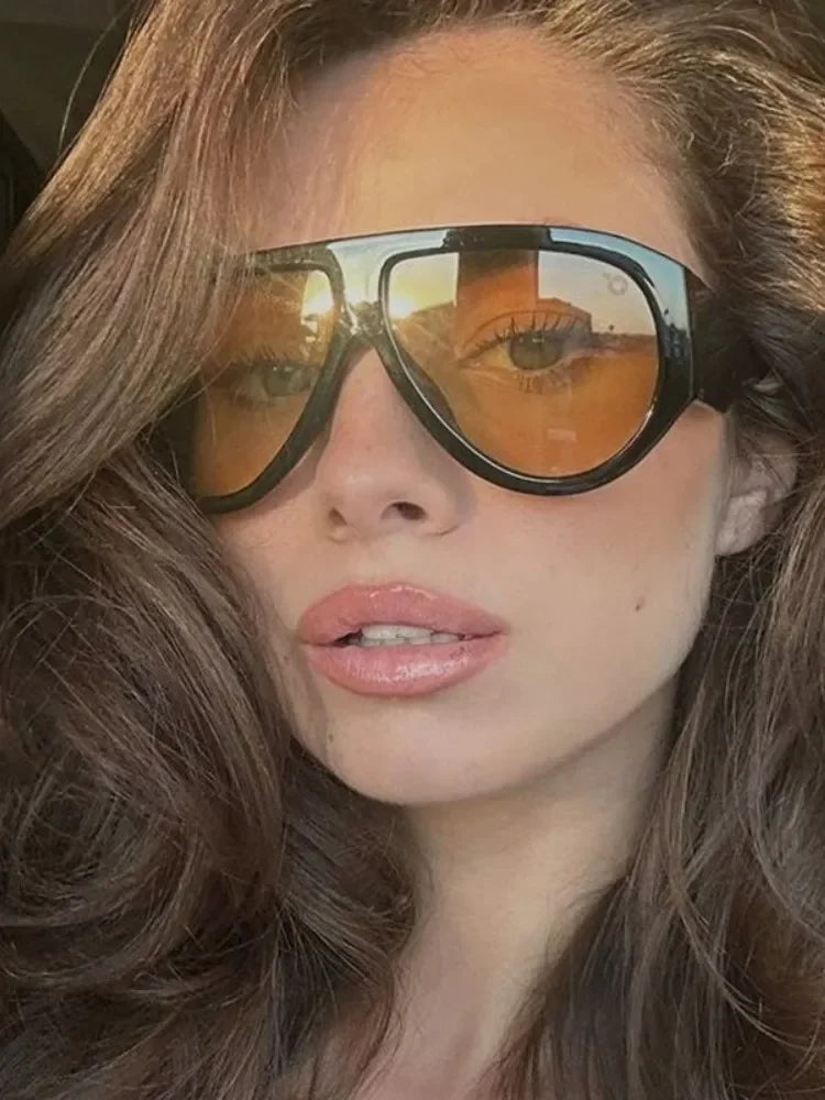Fashion Oversized Hip Hop Sunglasses Men Women Shades Brand Designer Sun Glasses Trend Male Punk Eyewear Female UV400