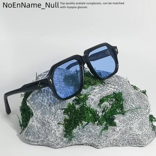 2025 Acetic acid Handmade CHALLENGERI large Square sunglasses Classic retro outdoor men's designer brand style UV400 glasses