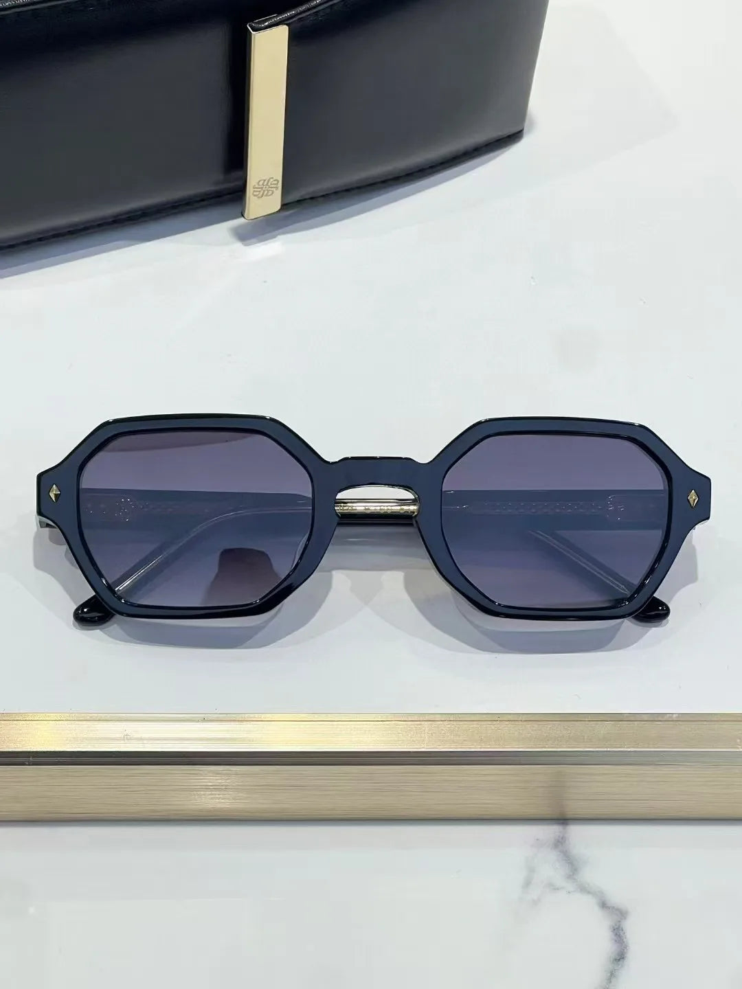 Acetate Sunglasses Designer John Da Fashion Sun Wear High Quality Rivet Glasses 2025 New Trend Men Women