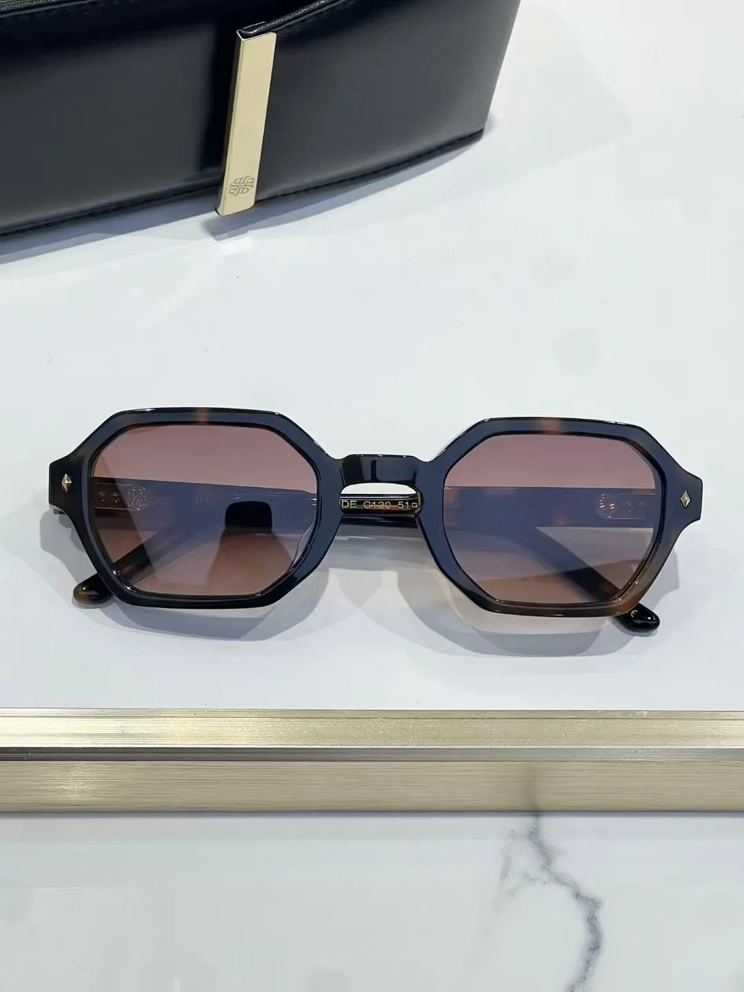 Acetate Sunglasses Designer John Da Fashion Sun Wear High Quality Rivet Glasses 2025 New Trend Men Women