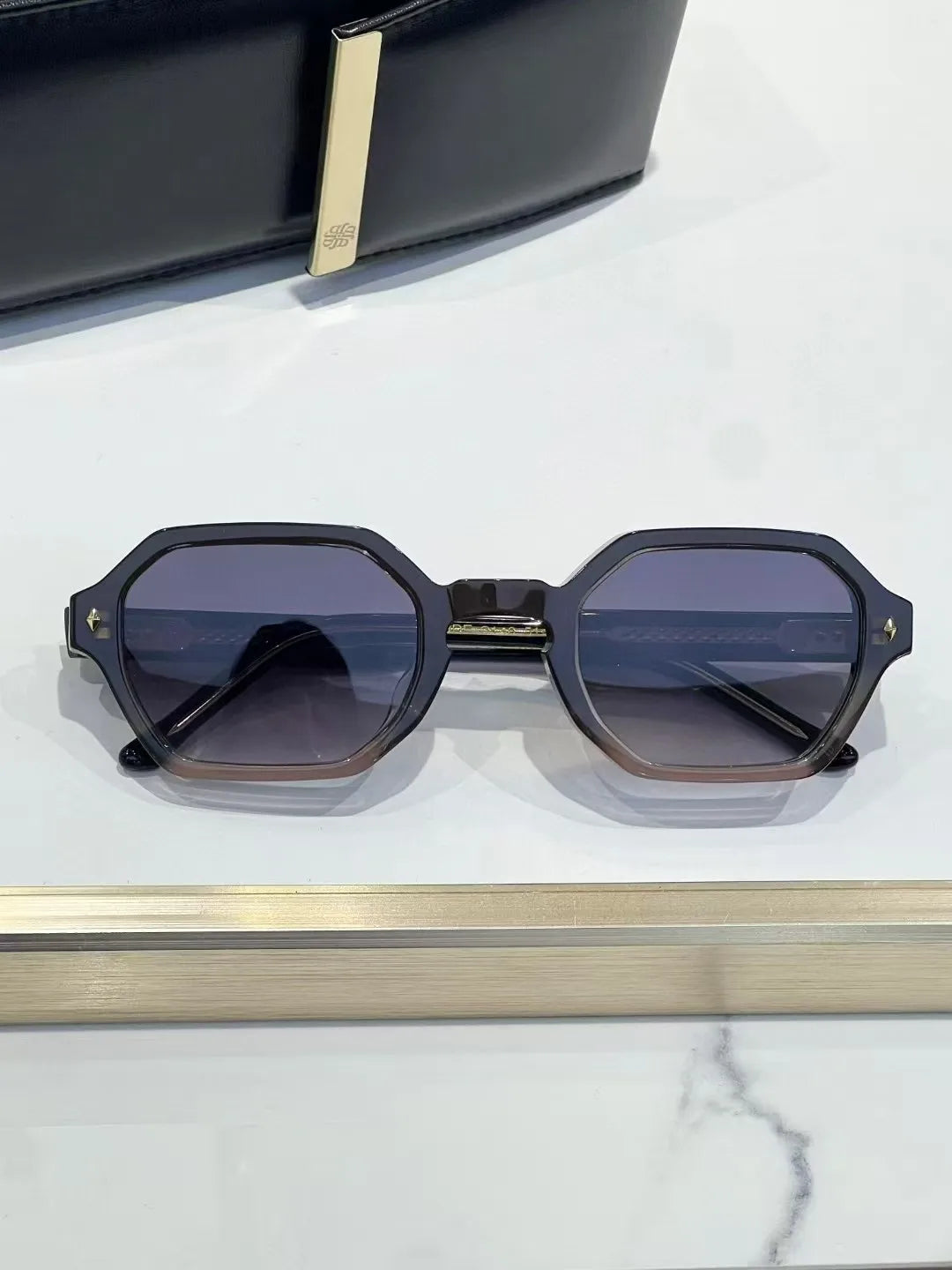 Acetate Sunglasses Designer John Da Fashion Sun Wear High Quality Rivet Glasses 2025 New Trend Men Women